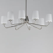 Durham 8 Light Chandelier in Satin Nickel