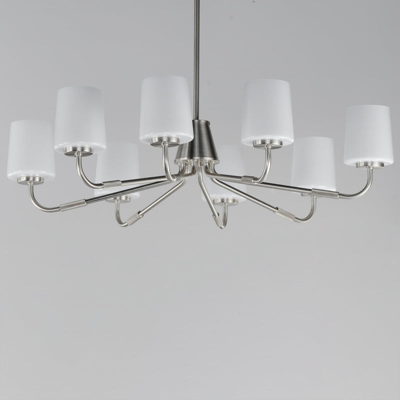 Durham 8 Light Chandelier in Satin Nickel