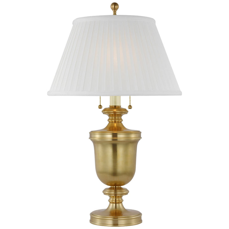 Classical Urn Medium 2-Light Table Lamp in Antique-Burnished Brass