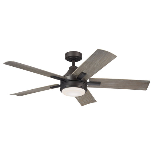 Tide 52" Wet-Rated Outdoor Ceiling Fan with Light in Olde Bronze