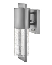 Shelter Extra Small Outdoor Wall Lantern in Hematite
