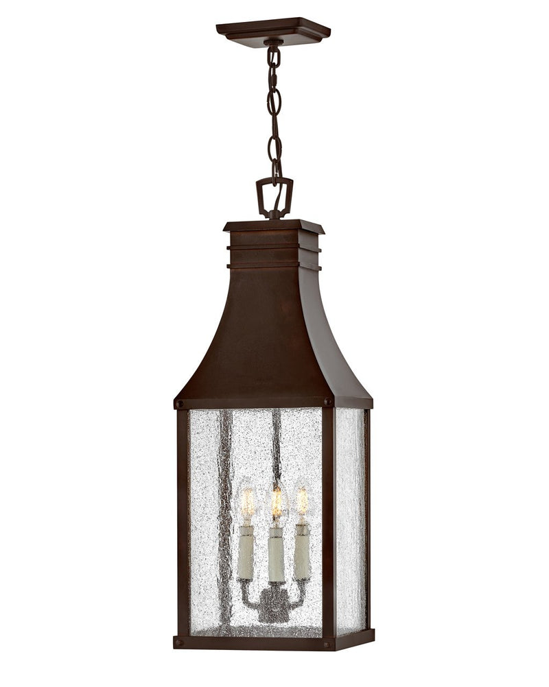 Beacon Hill 3-Light Outdoor Hanging Lantern in Blackened Copper