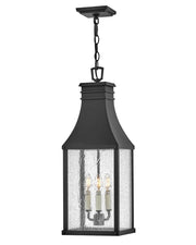 Beacon Hill 3-Light Outdoor Hanging Lantern in Museum Black