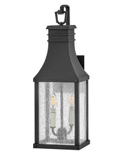 Beacon Hill Medium 2-Light Outdoor Wall Lantern in Museum Black
