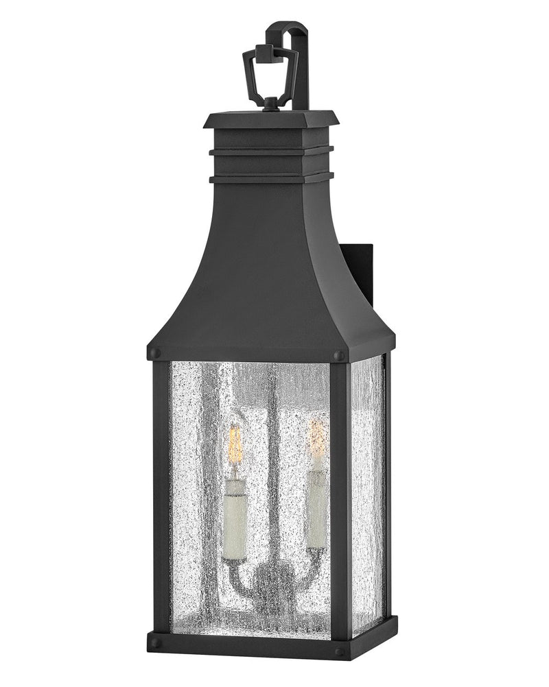 Beacon Hill Medium 2-Light Outdoor Wall Lantern in Museum Black