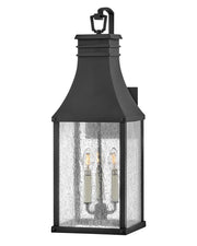 Beacon Hill Large 3-Light Outdoor Wall Lantern in Museum Black