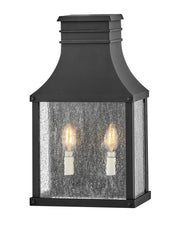 Beacon Hill Medium Wide 2-Light Outdoor Wall Lantern in Museum Black