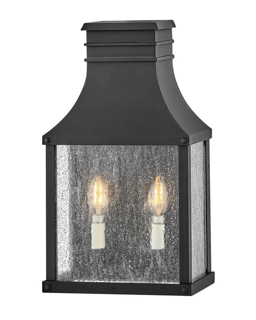 Beacon Hill Medium Wide 2-Light Outdoor Wall Lantern in Museum Black