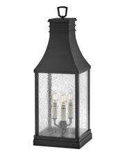 Beacon Hill 3-Light Outdoor Pier Mount Light in Museum Black