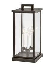 Weymouth 3-Light Outdoor Pier Mount Light in Oil Rubbed Bronze