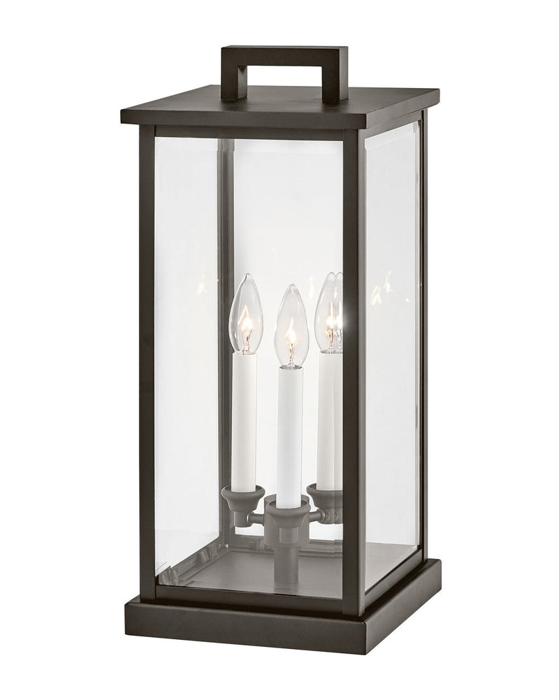 Weymouth 3-Light Outdoor Pier Mount Light in Oil Rubbed Bronze