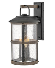 Lakehouse Extra Large 3-Light Outdoor Wall Lantern in Aged Zinc