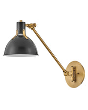 Argo Swing Arm Wall Lamp in Satin Black