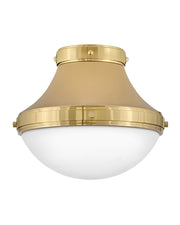 Oliver Flush Mount in Bright Brass