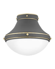 Oliver Flush Mount in Dark Matte Grey