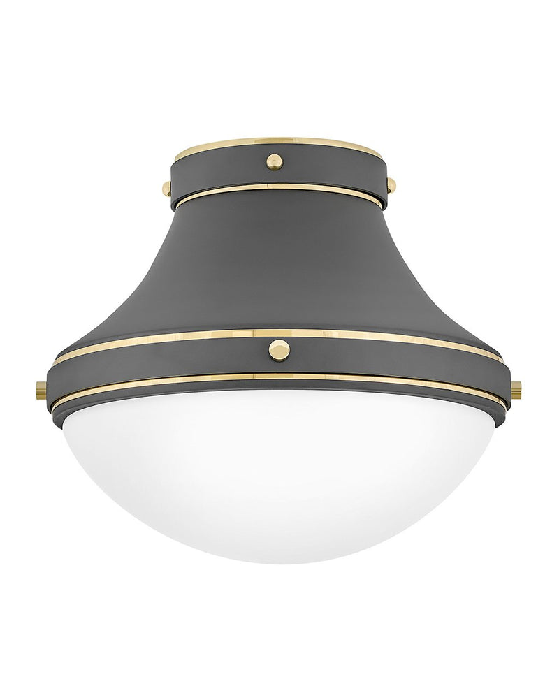 Oliver Flush Mount in Dark Matte Grey