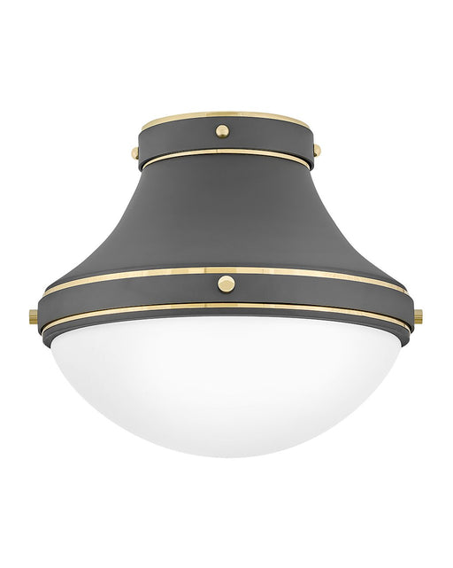 Oliver Flush Mount in Dark Matte Grey