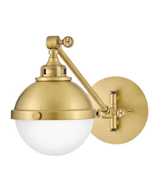Fletcher Swing Arm Wall Lamp in Satin Brass