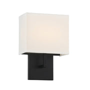 George Kovacs 7" Fabric Shade Wall Sconce in Coal Black