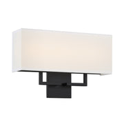 George Kovacs 17" Fabric Shade Wall Sconce in Coal Black