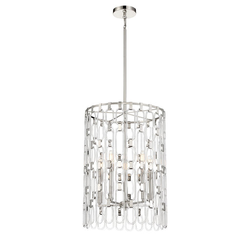 Charming 5-Light Pendant in Polished Nickel