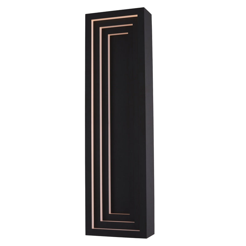 Chrysler Large Outdoor Wall Sconce in Matte Black