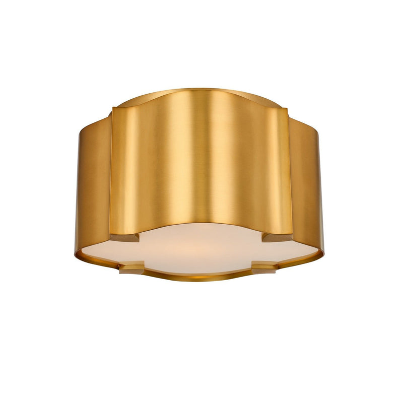 Lotus Flush Mount in Winter Brass