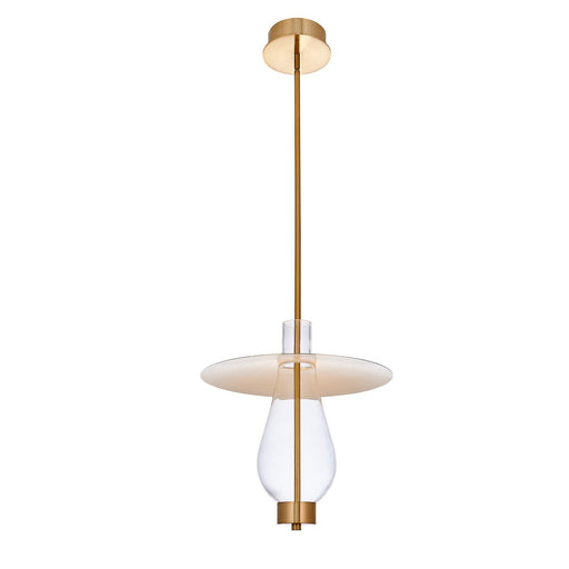 Hugo LED Pendant in Winter Brass