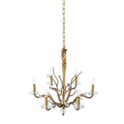 Venus 6-Light Chandelier in Historic Brass