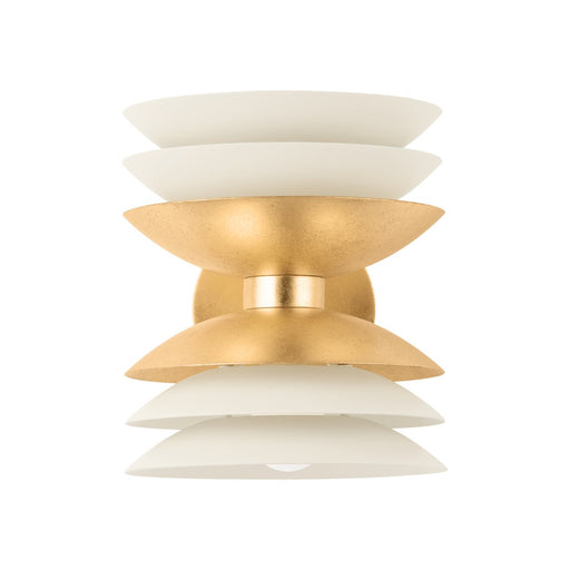 Oneida 2-Light Wall Sconce in Vintage Gold Leaf / Soft Sand