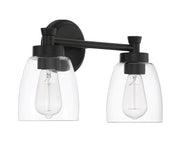Henning 2 Light 15.75" Vanity in Flat Black