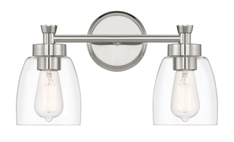 Henning 2 Light 15.75" Vanity in Polished Nickel
