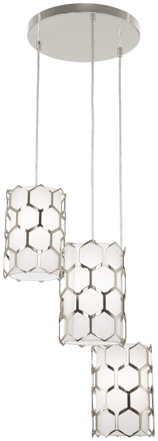 Missing Link 3-Light Pendant in Polished Nickel