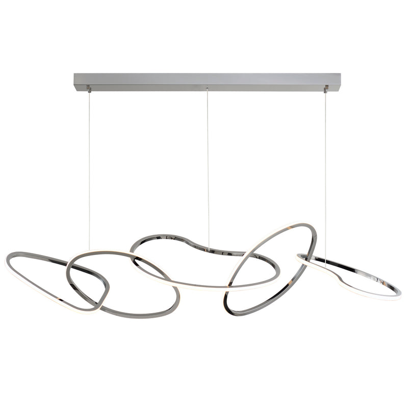 Unity LED Pendant in Black Chrome - Lamps Expo