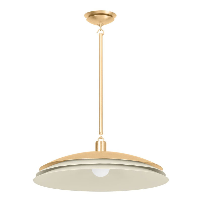 Oneida Pendant in Vintage Gold Leaf / Soft Sand