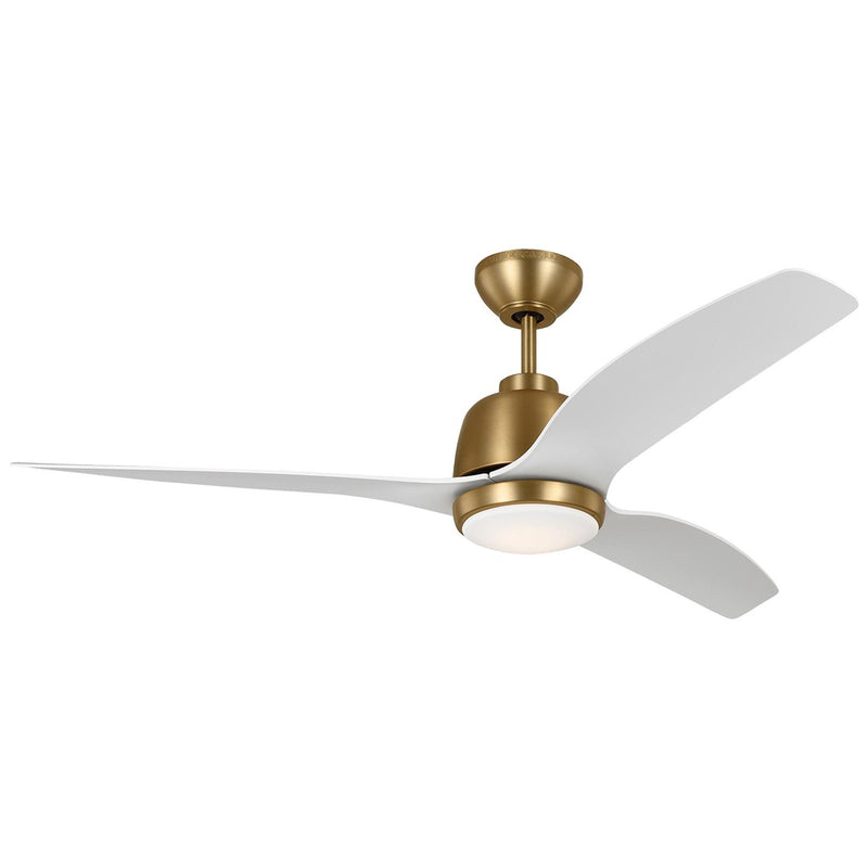 Avila 54" LED Ceiling Fan in Satin Brass