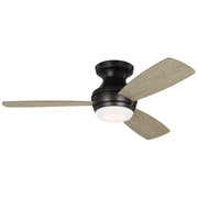 Ikon 44" LED Hugger Ceiling Fan in Aged Pewter