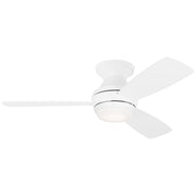 Ikon 44" LED Hugger Ceiling Fan in Matte White