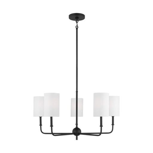 Foxdale 5-Light Chandelier in Midnight Black