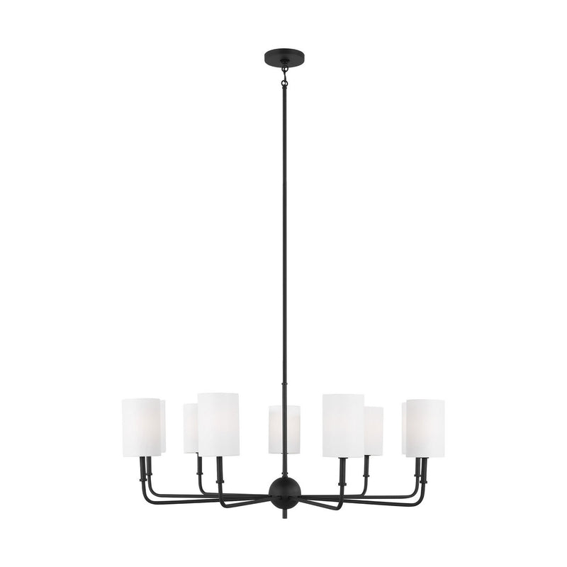 Foxdale 9-Light Chandelier in Midnight Black