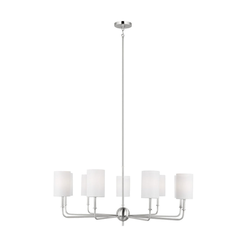 Foxdale 9-Light Chandelier in Brushed Nickel