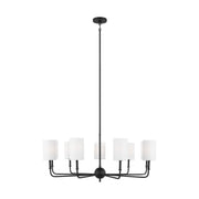 Foxdale 9-Light Chandelier in Midnight Black