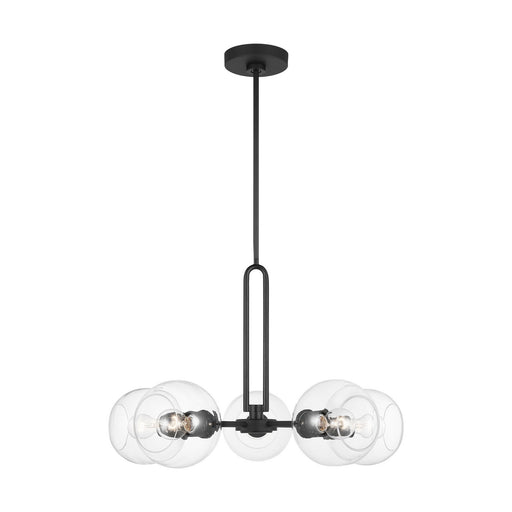 Codyn 5-Light Medium Chandelier in Midnight Black