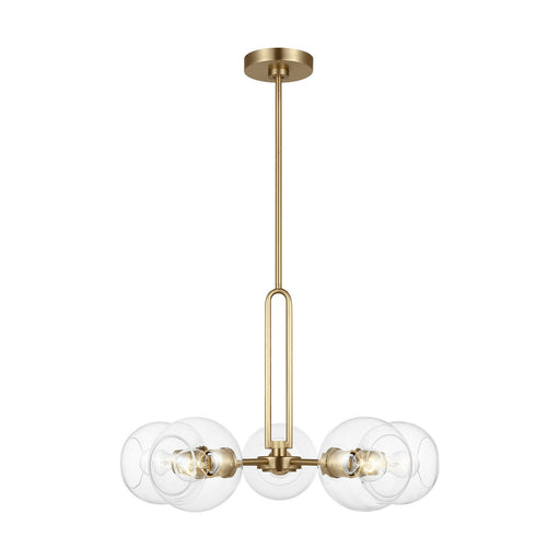 Codyn 5-Light Medium Chandelier in Satin Brass