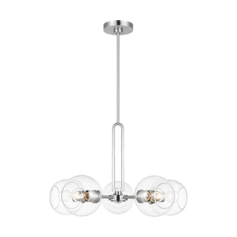 Codyn 5-Light Medium Chandelier in Brushed Nickel