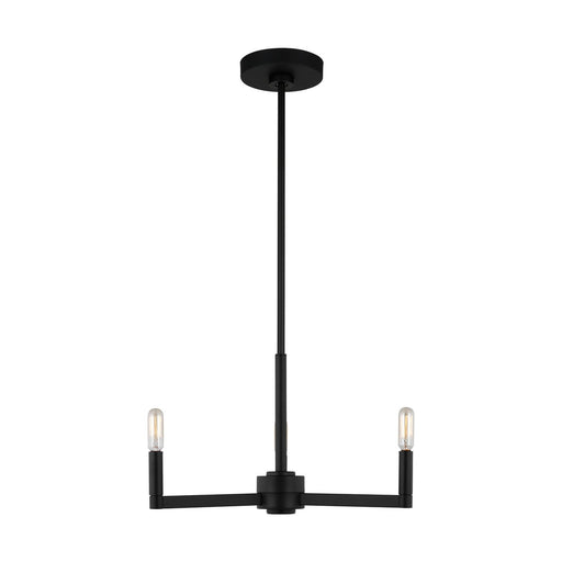 Fullton 3-Light Candle Chandelier in Midnight Black