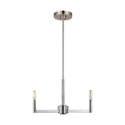 Fullton 3-Light Candle Chandelier in Brushed Nickel