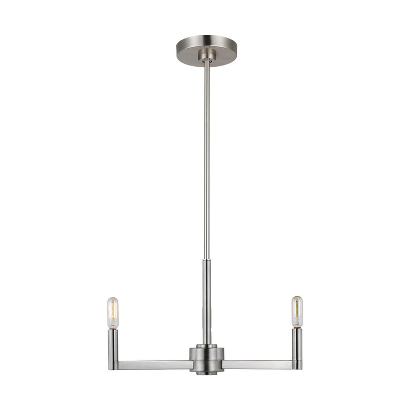 Fullton 3-Light Candle Chandelier in Brushed Nickel