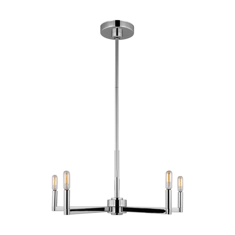 Fullton 5-Light Candle Chandelier in Chrome