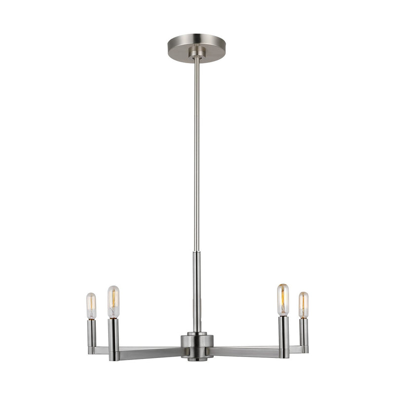 Fullton 5-Light Candle Chandelier in Brushed Nickel